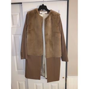 Something Navy faux fur jacket